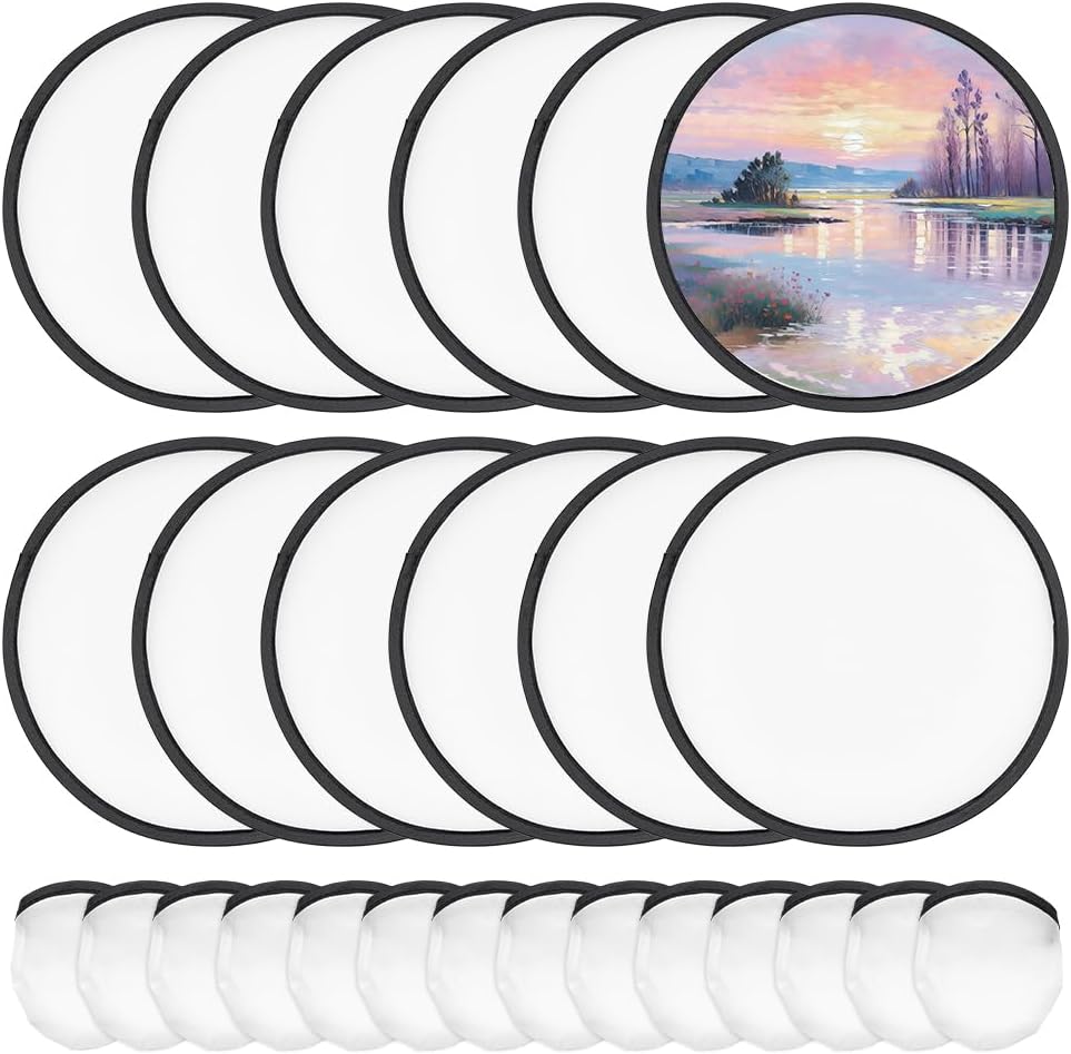 20Pcs White Foldable Flying Di - Puzzle Blank White review and price