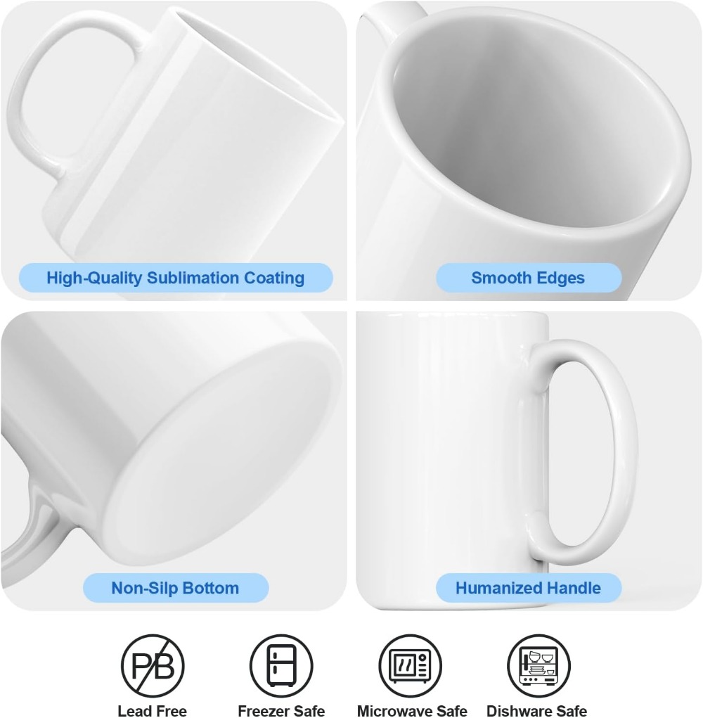 11 oz White Ceramic Sublimatio - Sublimation Mug White review and price