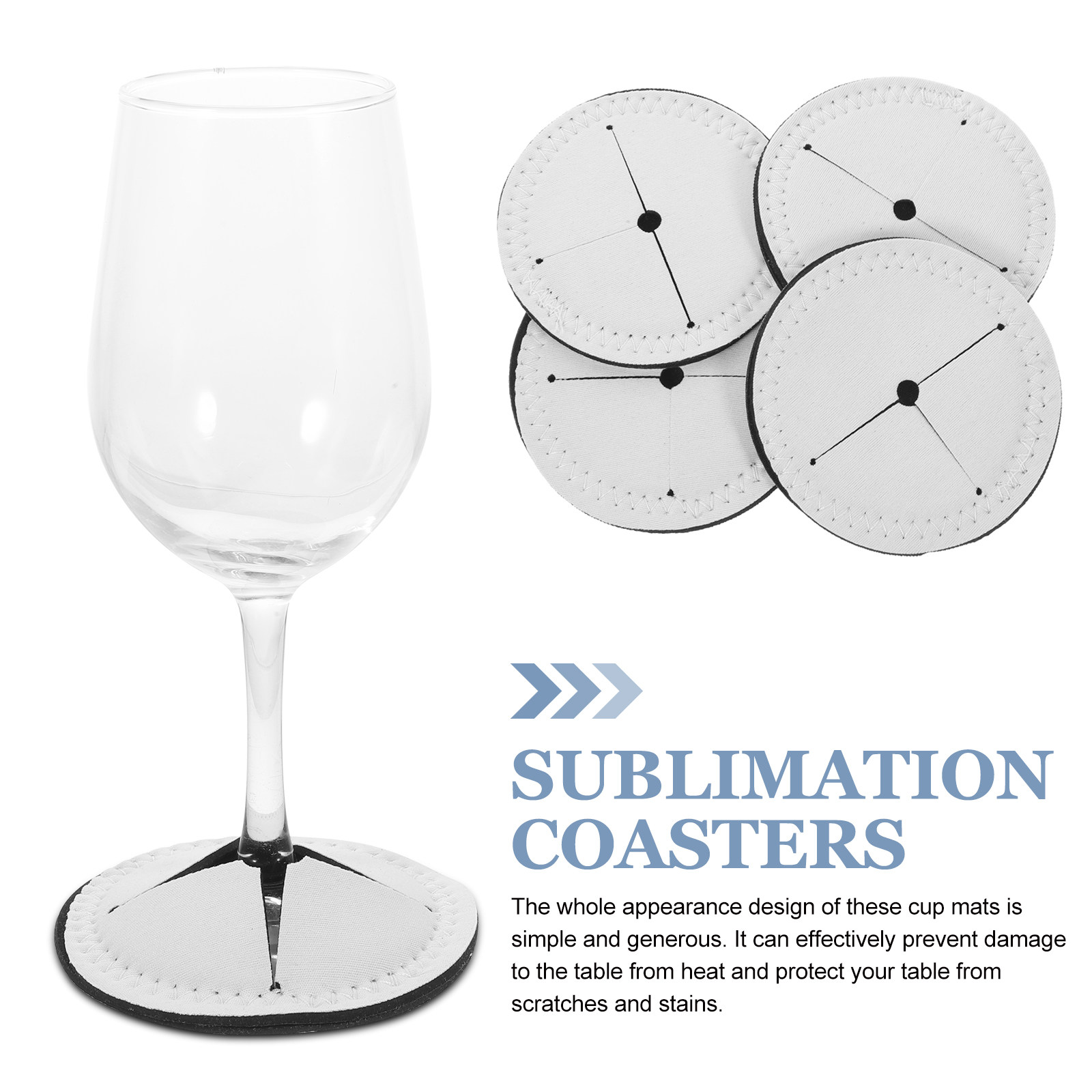 4Pcs DIY Wine Cup Coasters Hea - Coaster Sublimation Blank review and price