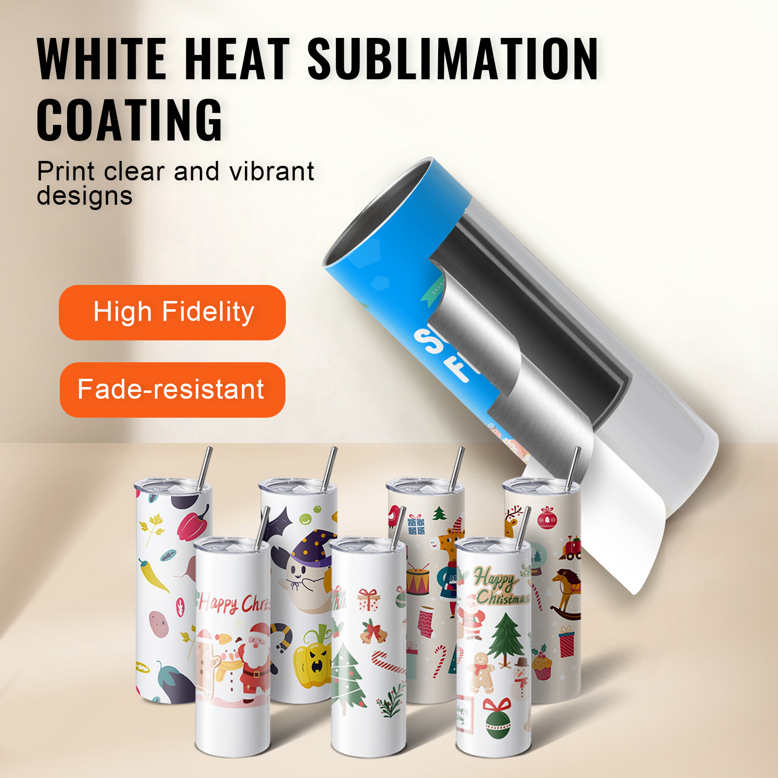 SucceBuy 8/12/14/16/24/50PC St - Sublimation Mug White review and price