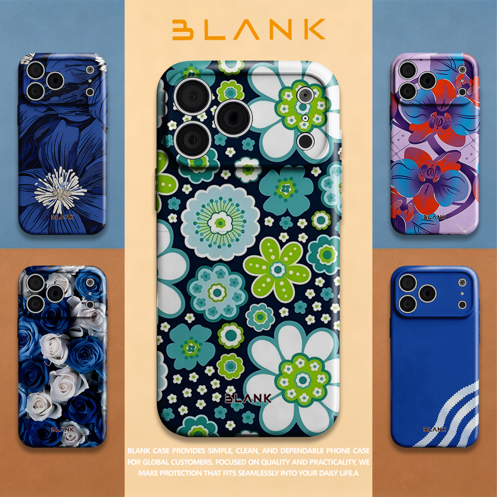 Blue and Green Floral Print Fo - Phone Case Blank Print review and price