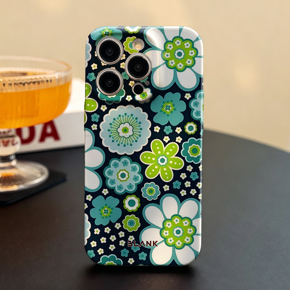 Blue and Green Floral Print Fo - Phone Case Blank Print review and price
