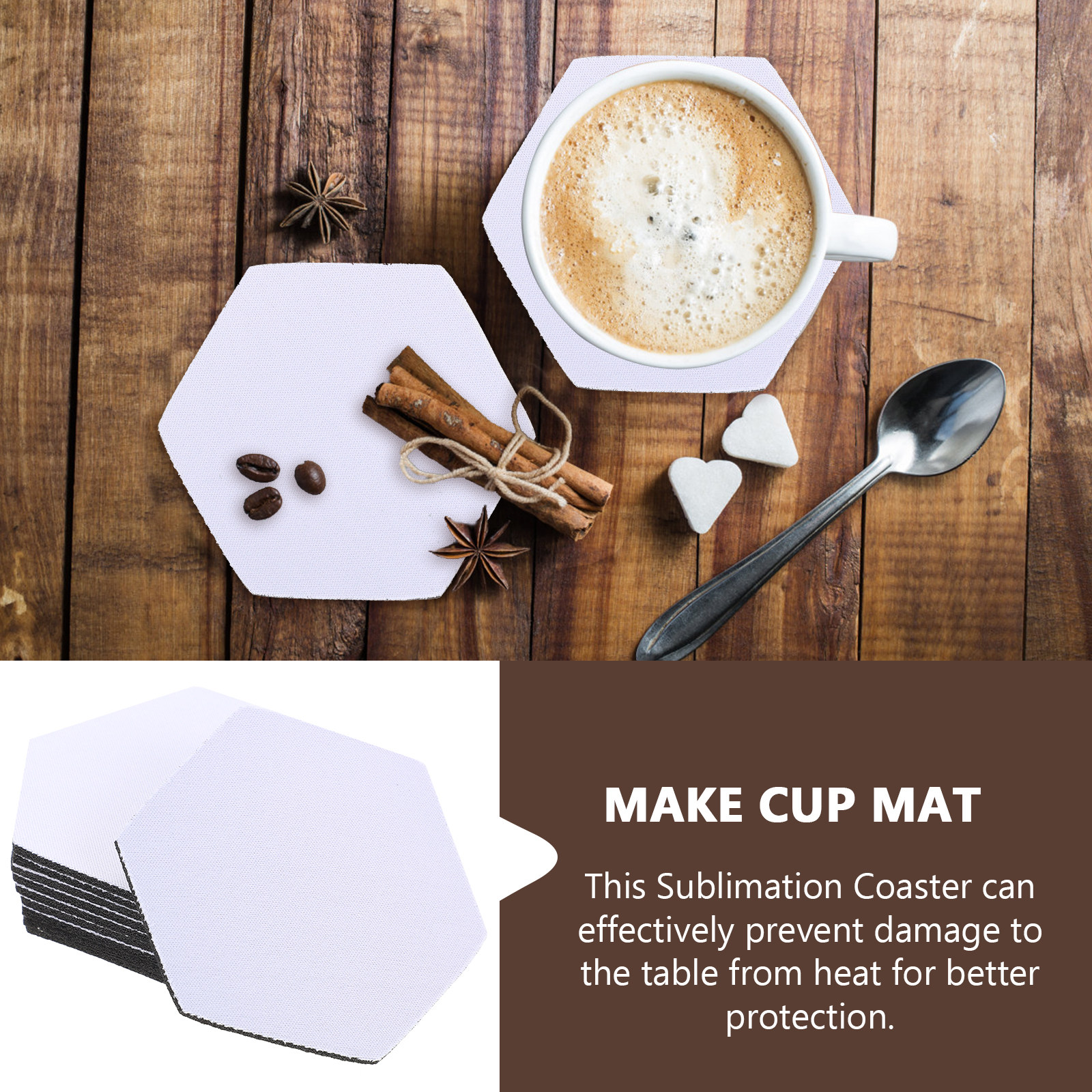 10Pcs Heat Transfer Coasters S - Coaster Sublimation Blank review and price