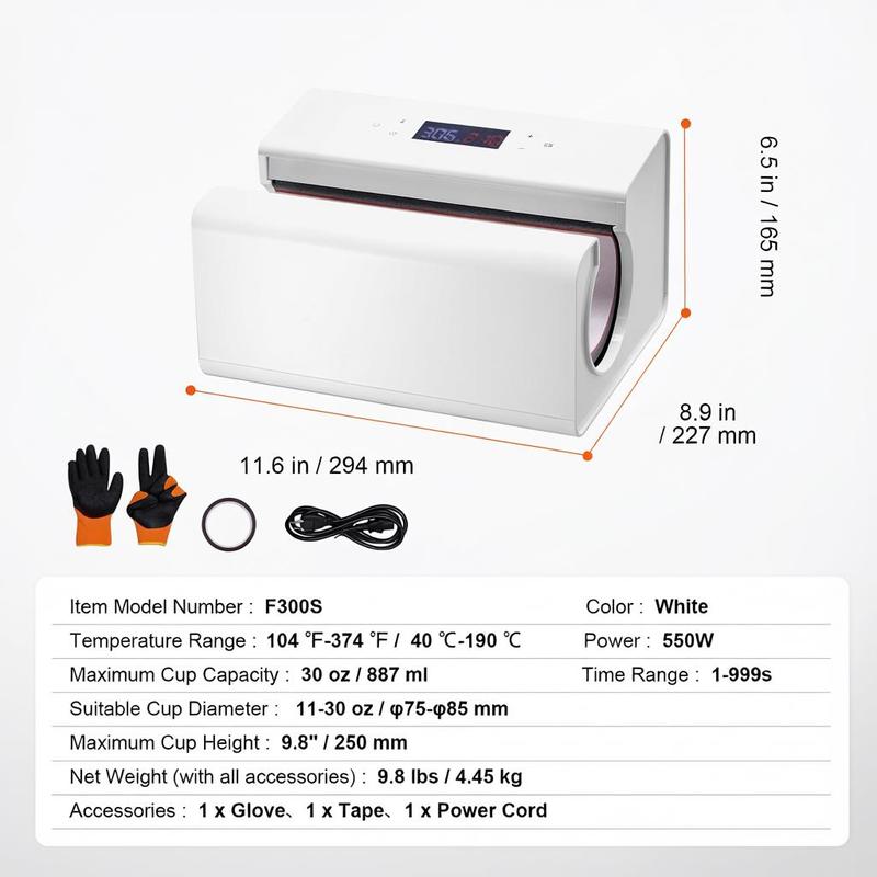 Auto Tumbler Heat Press Machin - Sublimation Mug White review and price