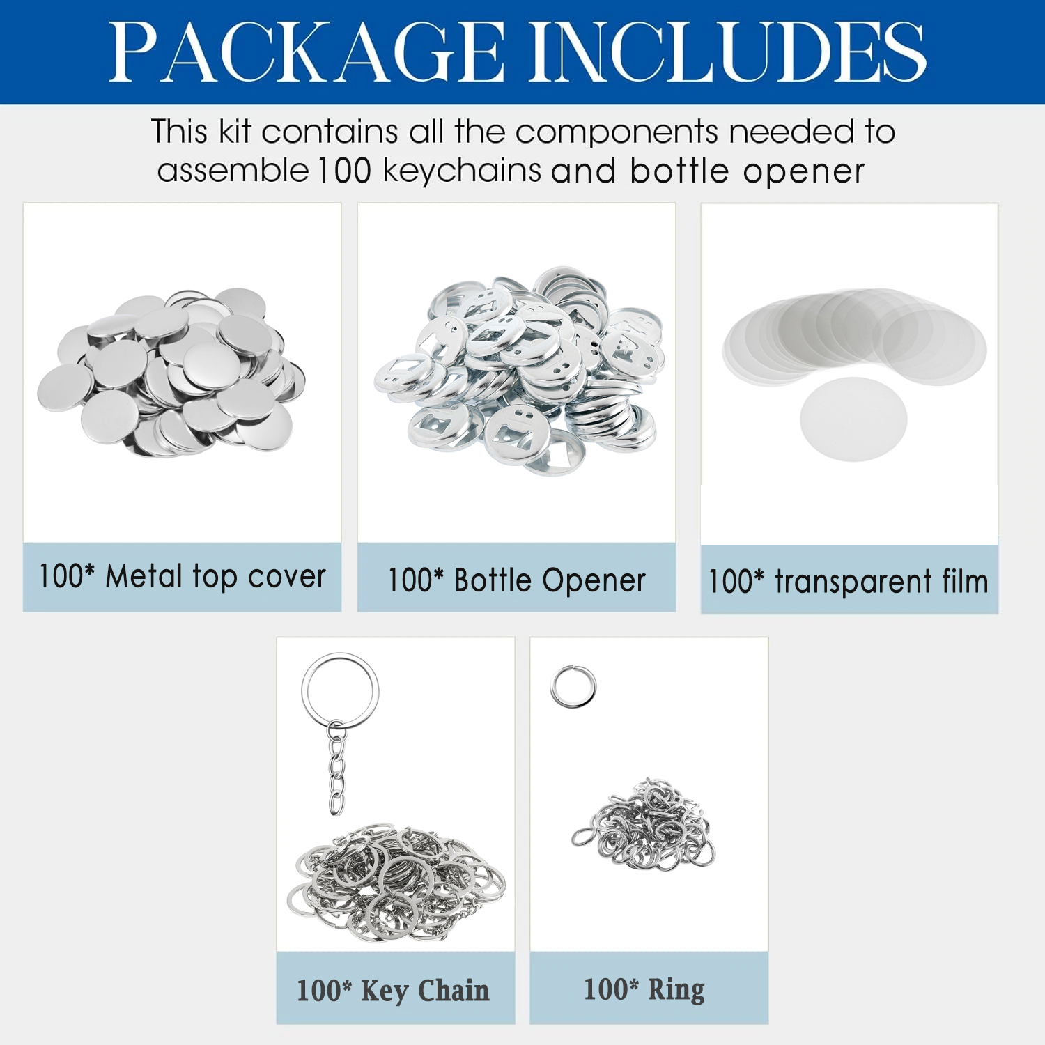 100pcs Badge Materials Bottle  - Button Badge Blank review and price