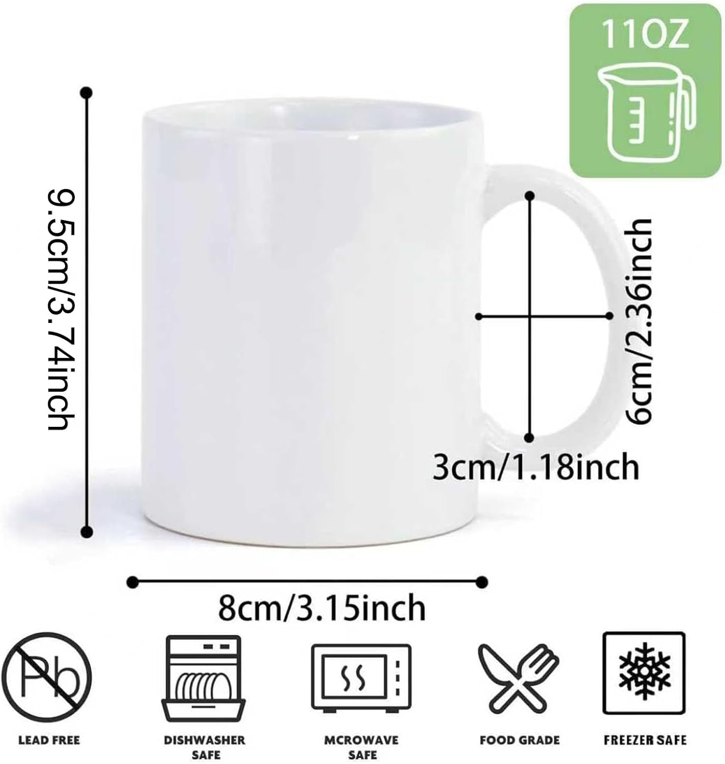 36pcs Sublimation Mugs 11oz Wh - Sublimation Mug White review and price