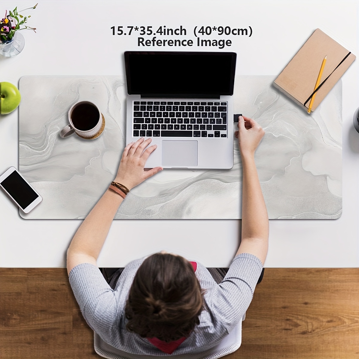 A Large Faux Marble White And  - Mouse Pad Blank Sublimation review and price