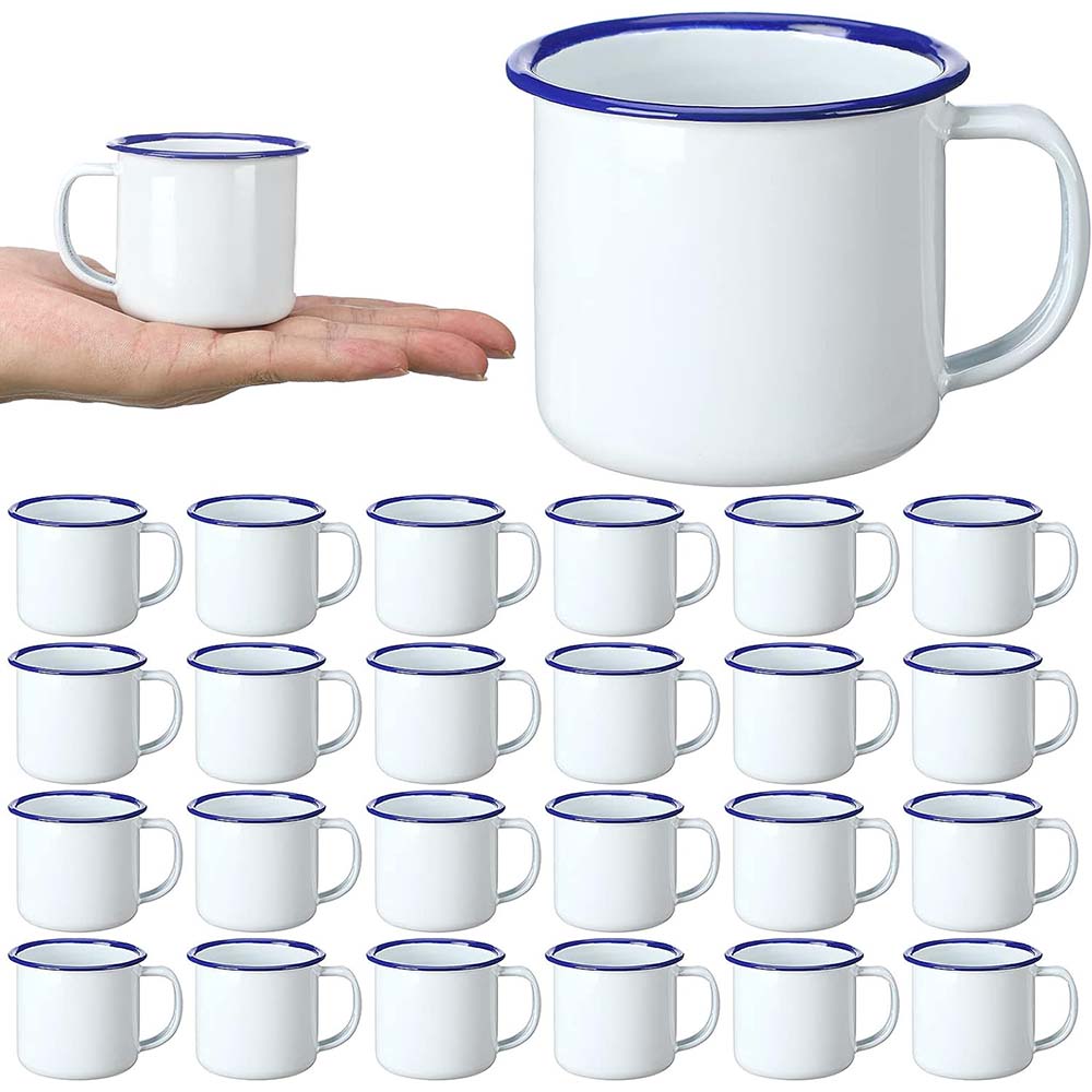 Mini Enamel Camping Coffee Mug - Sublimation Mug White review and price