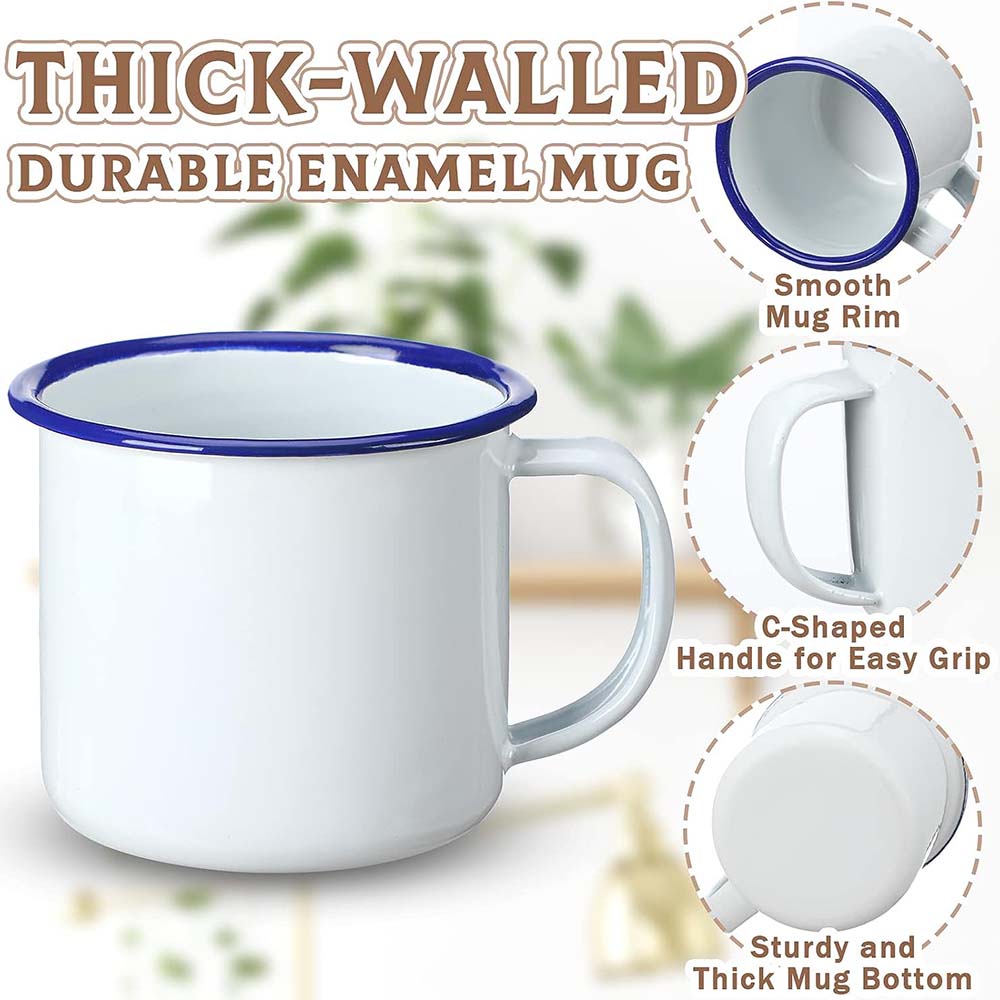 Mini Enamel Camping Coffee Mug - Sublimation Mug White review and price